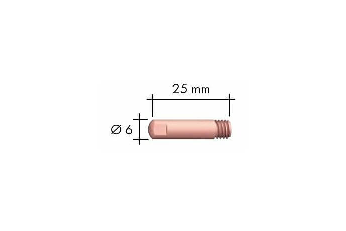 Stromdüse M6 / 6x25mm / E-Cu