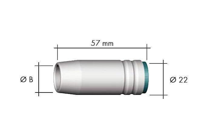 Gasdüse konisch Ø15,0 mm für MB 25