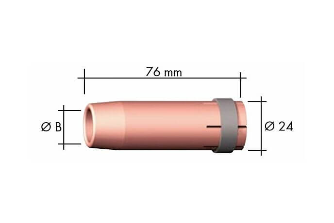 Gasdüse konisch Ø16,0 mm für MB 26 / 401 / 501